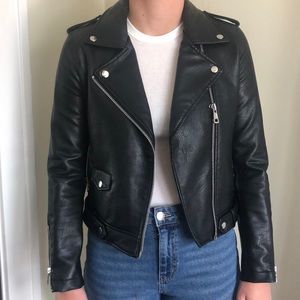 MANGO Leather Jacket